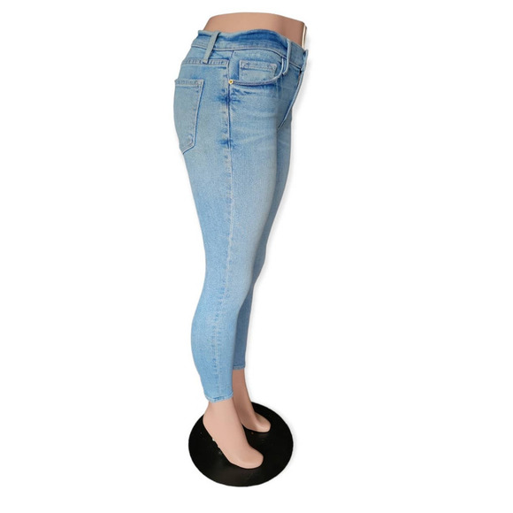 FRAME Le Skinny De Jeanne Crop Light Wash Denim Blue Jeans Size 27 - Picture 7 of 7